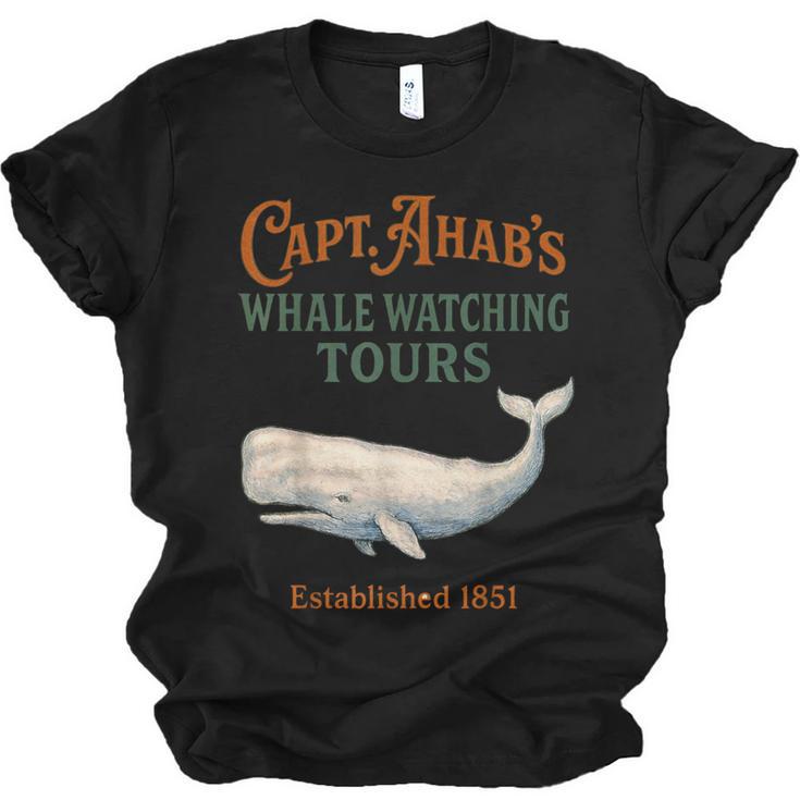 Captain Ahab’s Whale Watching Tours – Moby Book Parody Unisex Jersey T-Shirt