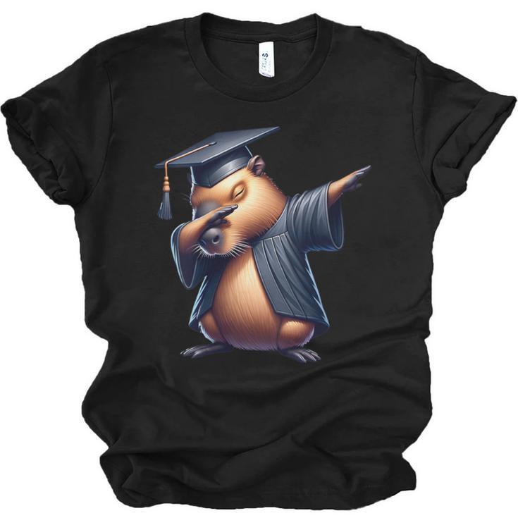 Capybara Graduation Dabbing Capy Wearing Graduate Gown Unisex Jersey T-Shirt