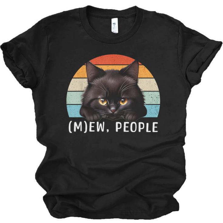 Cat Pun Introvert Anti Social Ew People Kitty Unisex Jersey T-Shirt