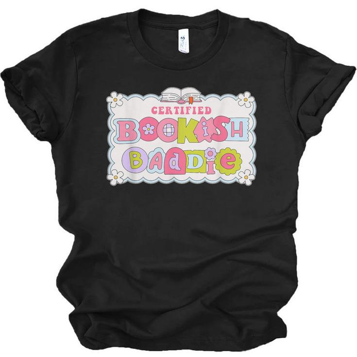 Certified Bookish Baddie Cute Book Lover Unisex Jersey T-Shirt
