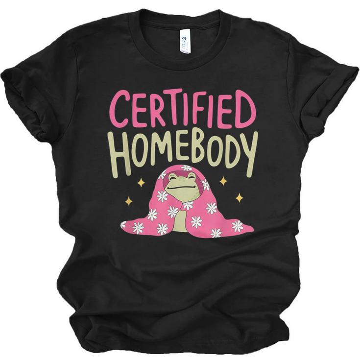 Certified Homebody Trendy Frog Introvert Unisex Jersey T-Shirt