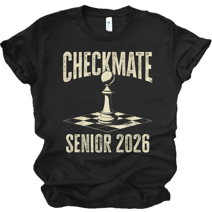 Checkmate Senior 2026 Chess Piece Class Of 2026 Graduation Unisex Jersey T-Shirt