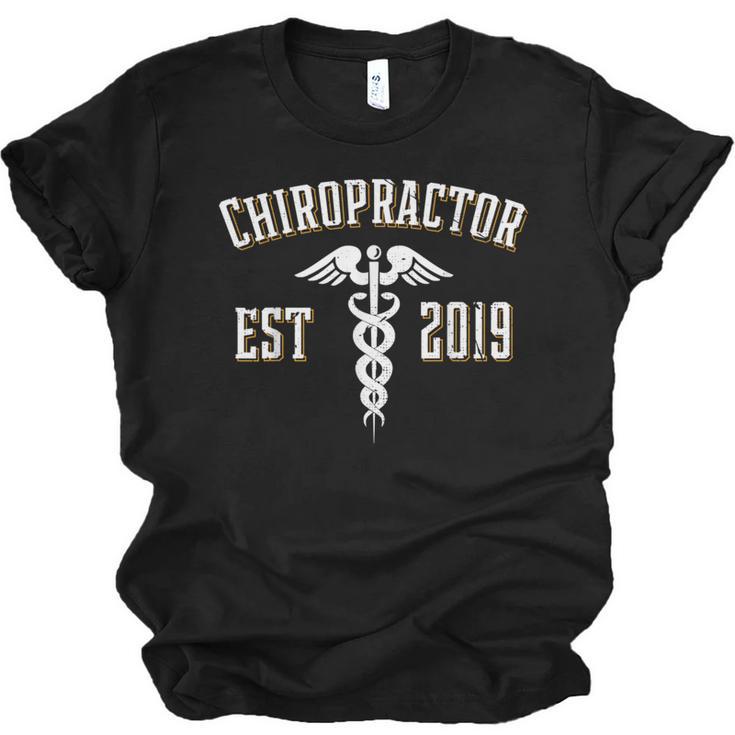 Chiropractor Est 2019 Graduate Chiro Graduation Art Print Unisex Jersey T-Shirt