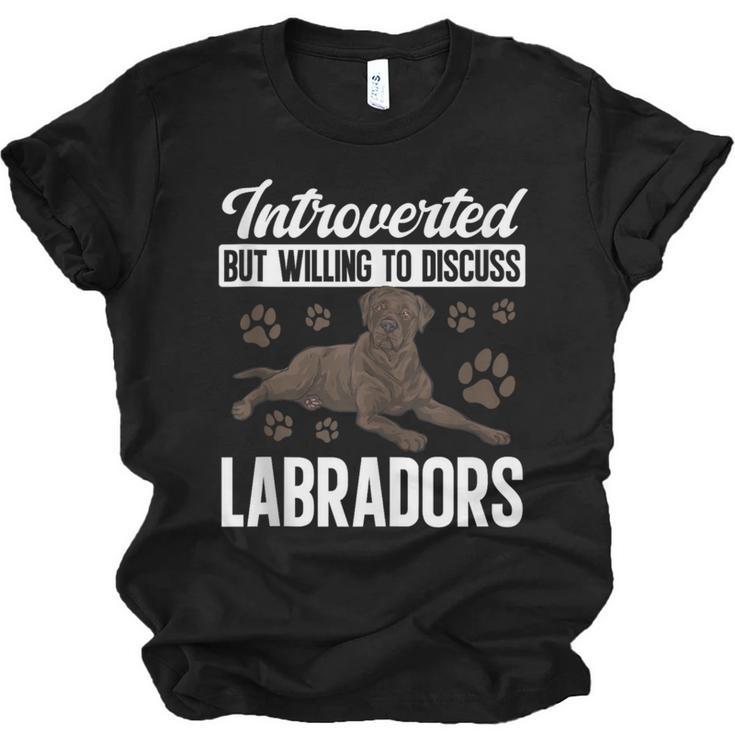 Chocolate Lab Dog Introvert Chocolate Labrador Retriever Unisex Jersey T-Shirt