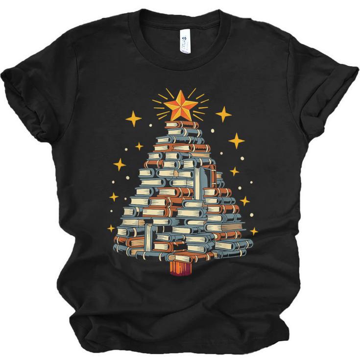 Christmas Tree Books Unisex Jersey T-Shirt