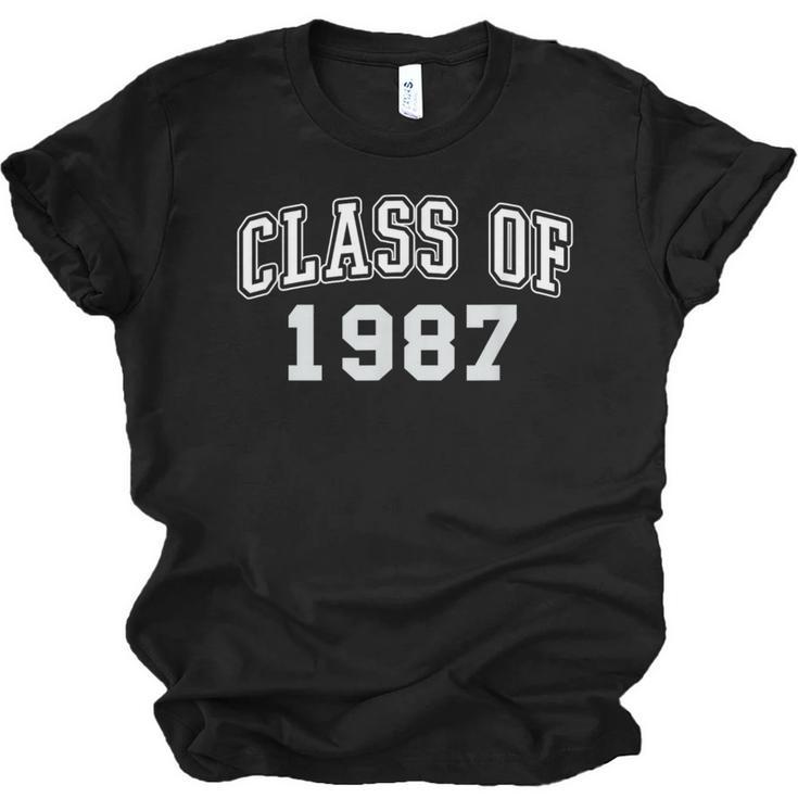 Class Of 1987 Vintage Graduation College High School Reunion Unisex Jersey T-Shirt