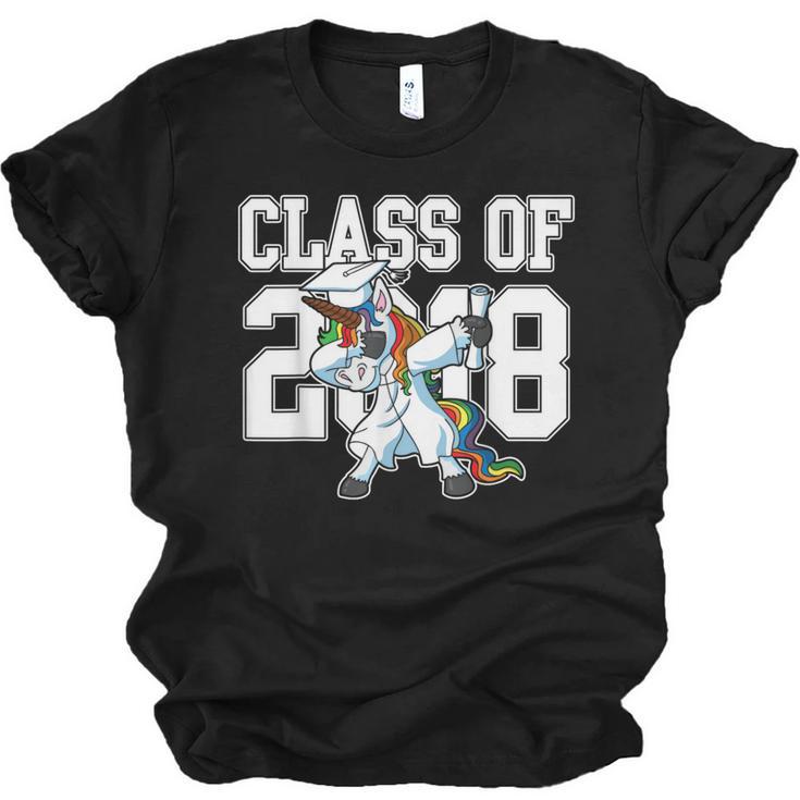 Class Of 2018 Dabbing Unicorn Graduation Shirt Unisex Jersey T-Shirt