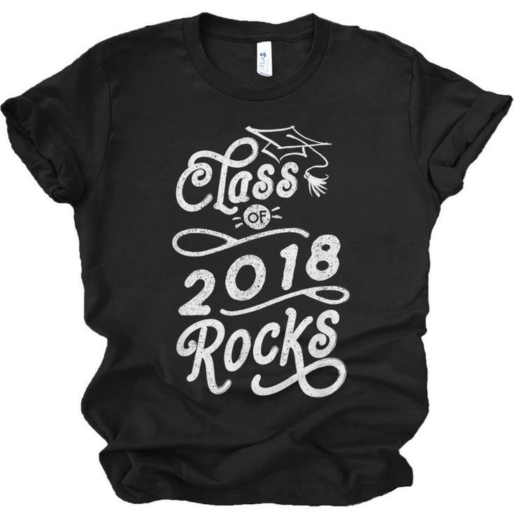 Class Of 2018 Rocks Seniors Graduation 2018 Unisex Jersey T-Shirt