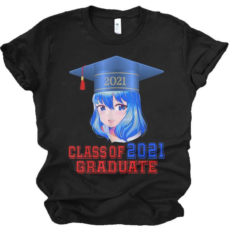 Class Of 2021 Graduate Kawaii Anime Girl School Graduation Unisex Jersey T-Shirt