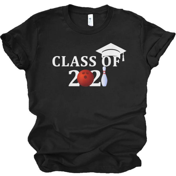 Class Of 2021 Graduation For Him Her Bowling Unisex Jersey T-Shirt