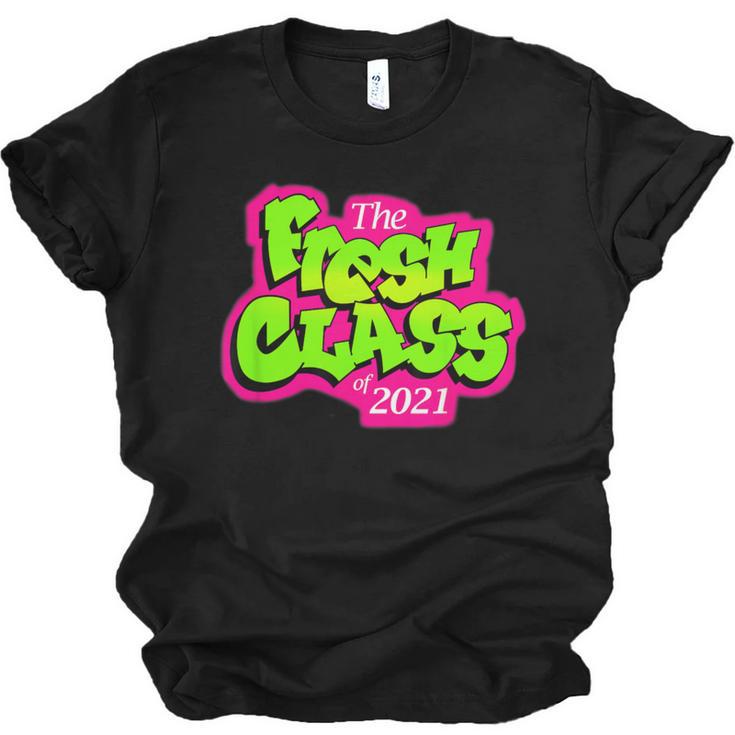 Class Of 2021 Senior Fresh 90's TV Style Grad For Graduation Unisex Jersey T-Shirt