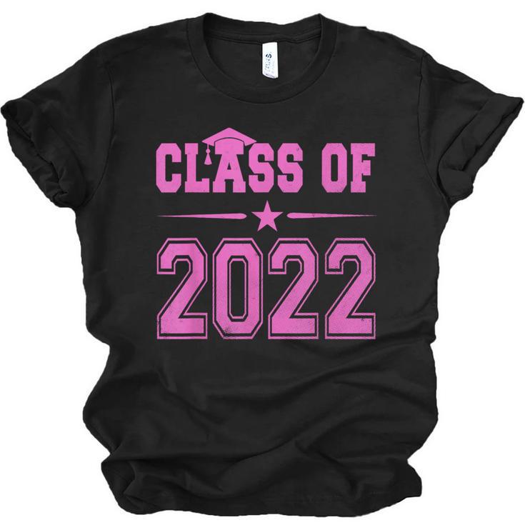 Class Of 2022 Pink Girls Shirt Graduation Unisex Jersey T-Shirt