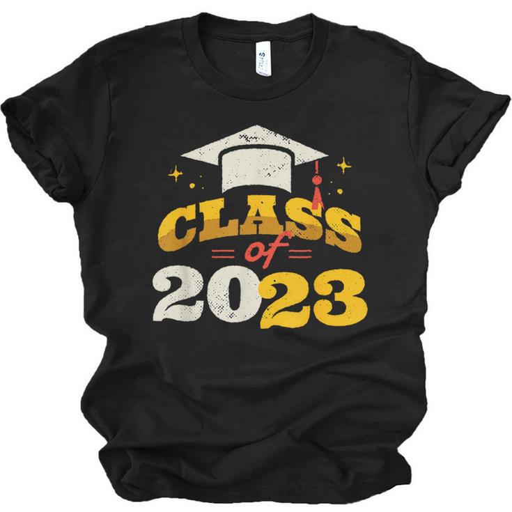 Class Of 2023 School Graduation Vintage Retro Class Of 2023 Unisex Jersey T-Shirt
