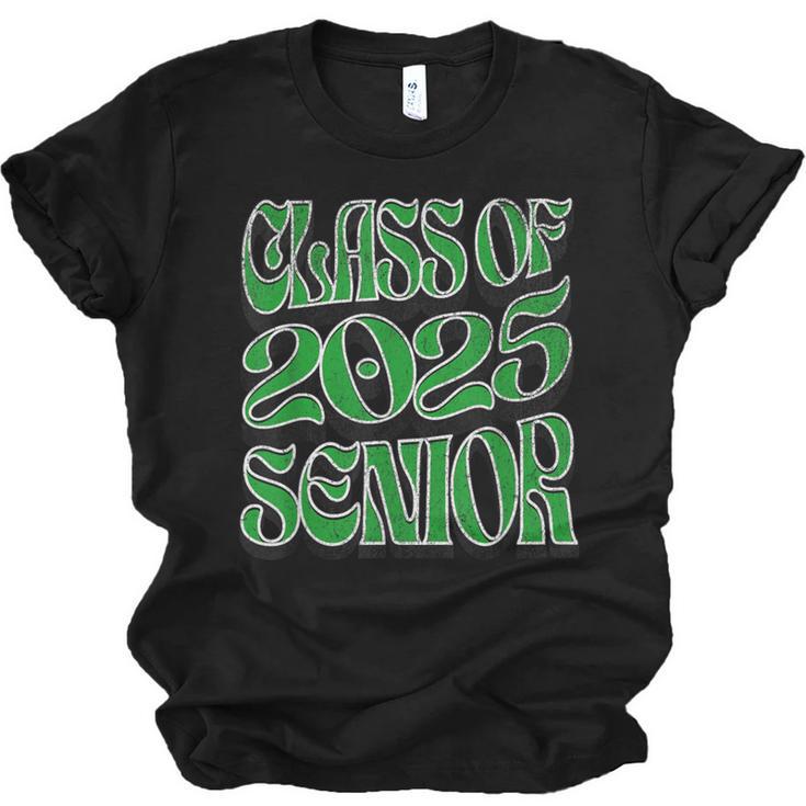 Class Of 2025 Senior Green  Student Graduation Unisex Jersey T-Shirt