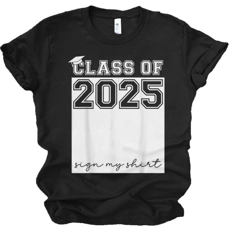 Class Of 2025 Sign My Shirt Senior 2025 Graduation Unisex Jersey T-Shirt