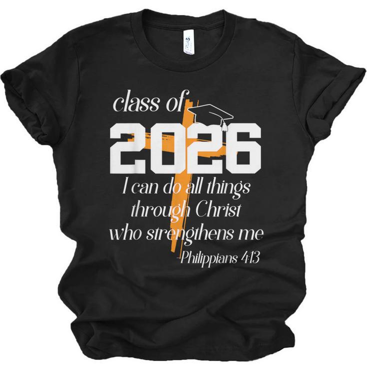 Class Of 2026 Christian Graduation Senior Graduate Unisex Jersey T-Shirt