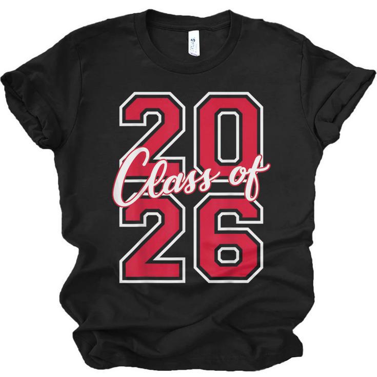 Class Of 2026 Graduation Red With Varsity Letters Unisex Jersey T-Shirt