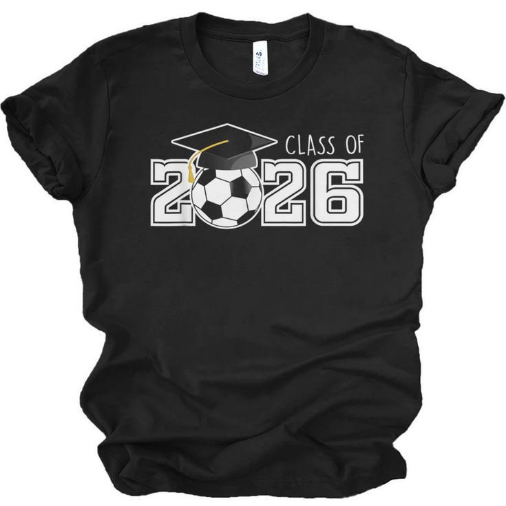 Class Of 2026 Senior 2026 Soccer High School Graduation Unisex Jersey T-Shirt