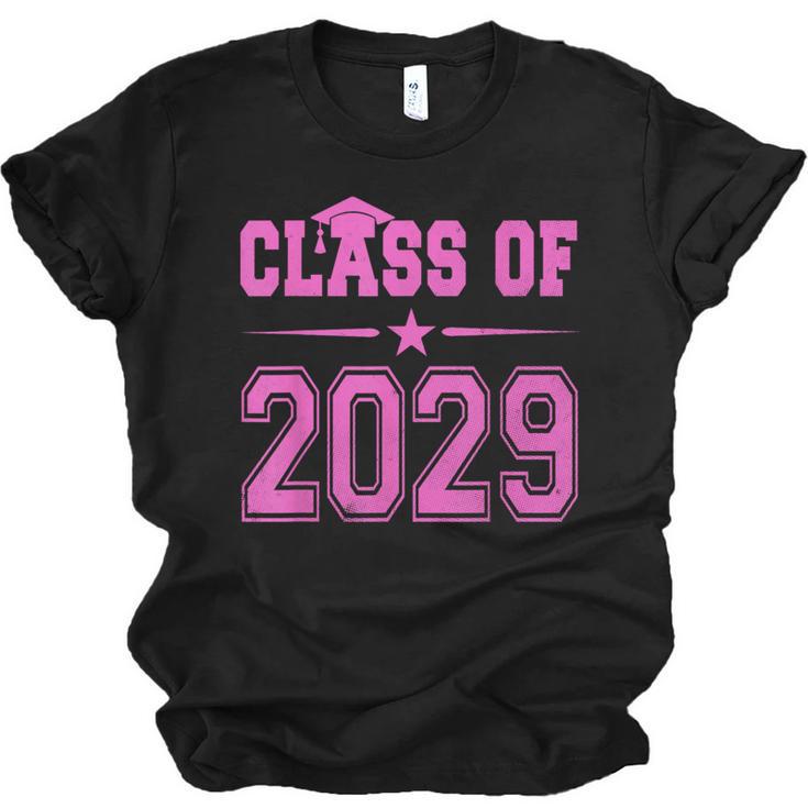 Class Of 2029 Pink Girls Shirt Graduation Unisex Jersey T-Shirt