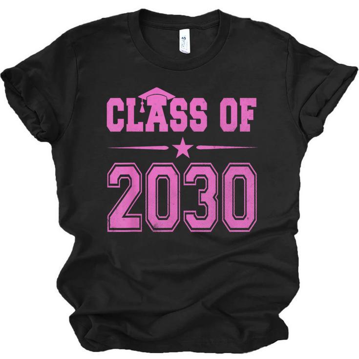 Class Of 2030 Pink Girls Shirt Graduation Unisex Jersey T-Shirt