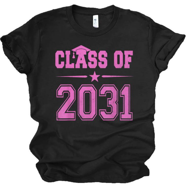 Class Of 2031 Pink Girls Shirt Graduation Unisex Jersey T-Shirt
