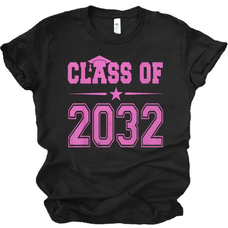 Class Of 2032 Pink Girls Shirt Graduation Unisex Jersey T-Shirt