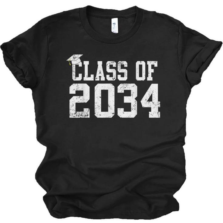 Class Of 2034 Grow With Me First Day Of School Graduation Unisex Jersey T-Shirt