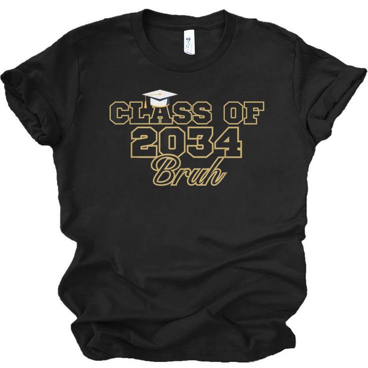 Class Of 2034 Senior 2034 Graduation Bruh Unisex Jersey T-Shirt