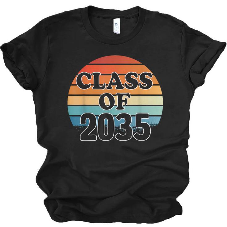 Class Of 2035 Senior Graduate Retro Graduation Unisex Jersey T-Shirt