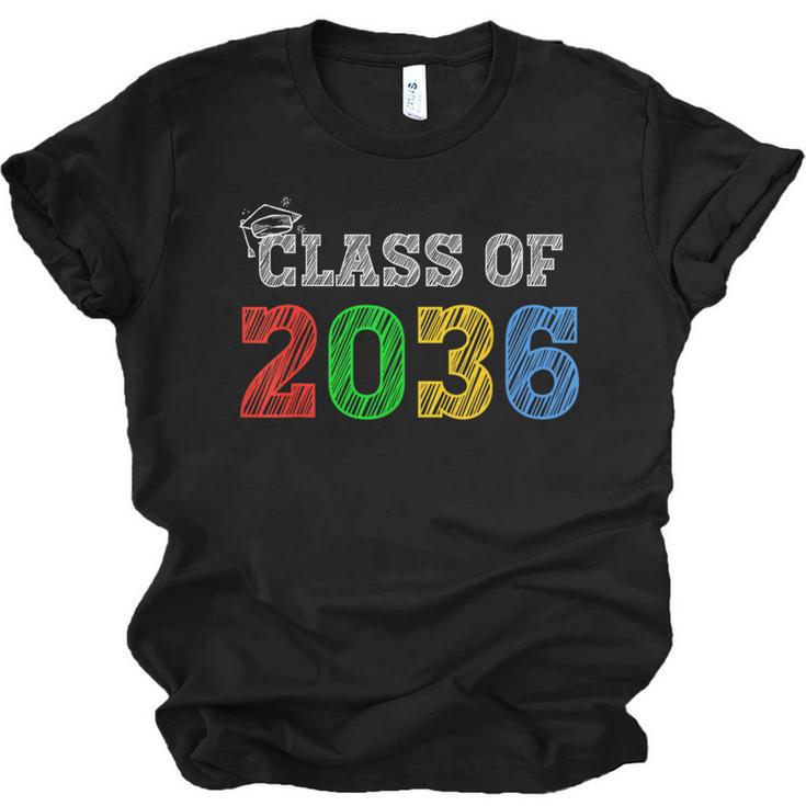 Class Of 2036 Grow With Me Graduation First Day Of School Unisex Jersey T-Shirt