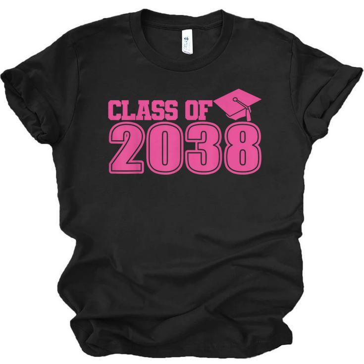 Class Of 2038 Pink Girls Growing Up School Memory Graduation Unisex Jersey T-Shirt