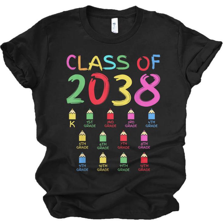 Class Of 2038 Senior Class 2038 Idea Graduation Grow With Me Unisex Jersey T-Shirt
