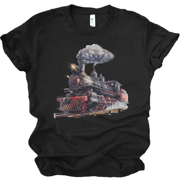 Classic Steam Train Enthusiasts Nostalgia For Train Lovers Unisex Jersey T-Shirt