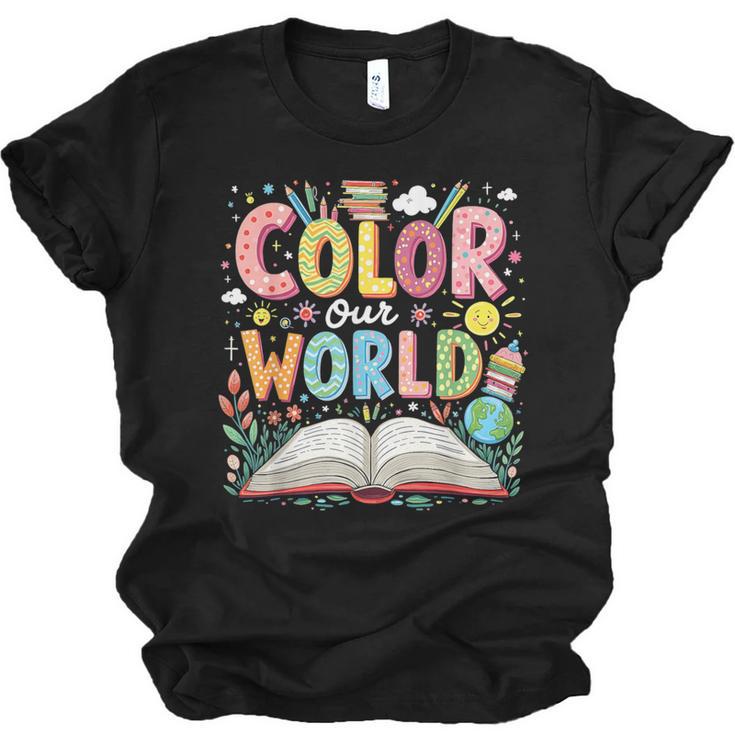 Color Our World Book Reading Program 2026 Summer Unisex Jersey T-Shirt