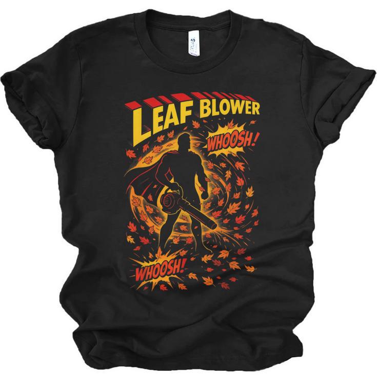Comic Book Superhero Fall Season Leaf Blower Unisex Jersey T-Shirt