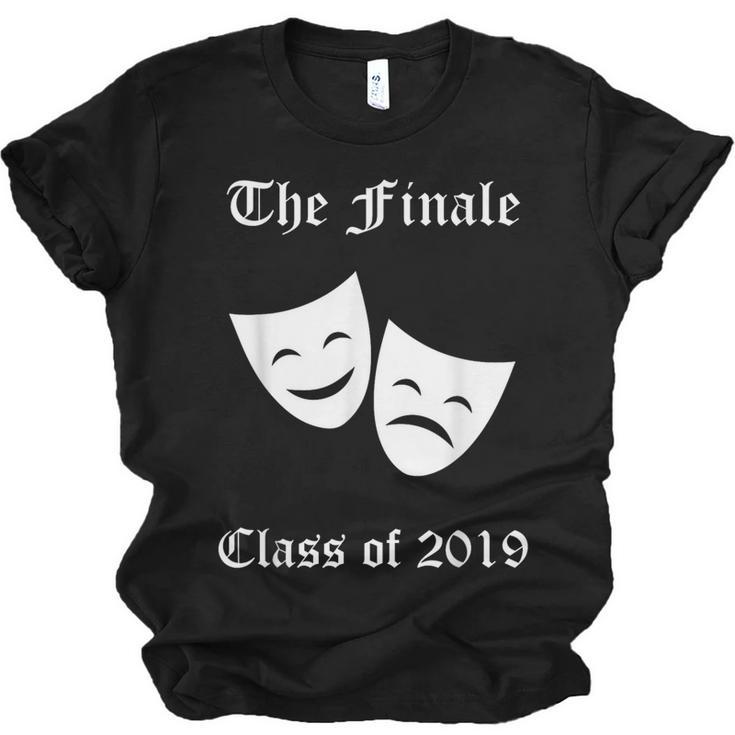 Cool Theater Graduation Tshirt Tragedy And Comedy Masks Unisex Jersey T-Shirt