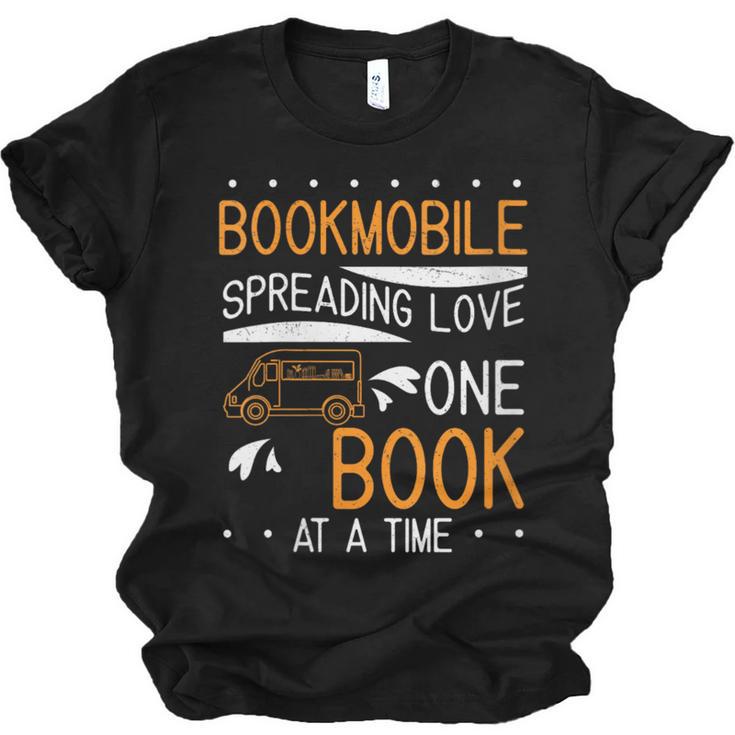 Cool Bookmobile Librarian Spreading Love One Book At A Time Unisex Jersey T-Shirt