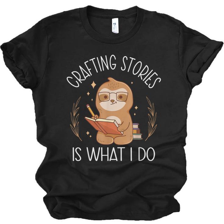 Crafting Stories Is What I Do Reading Writing Book Author Unisex Jersey T-Shirt