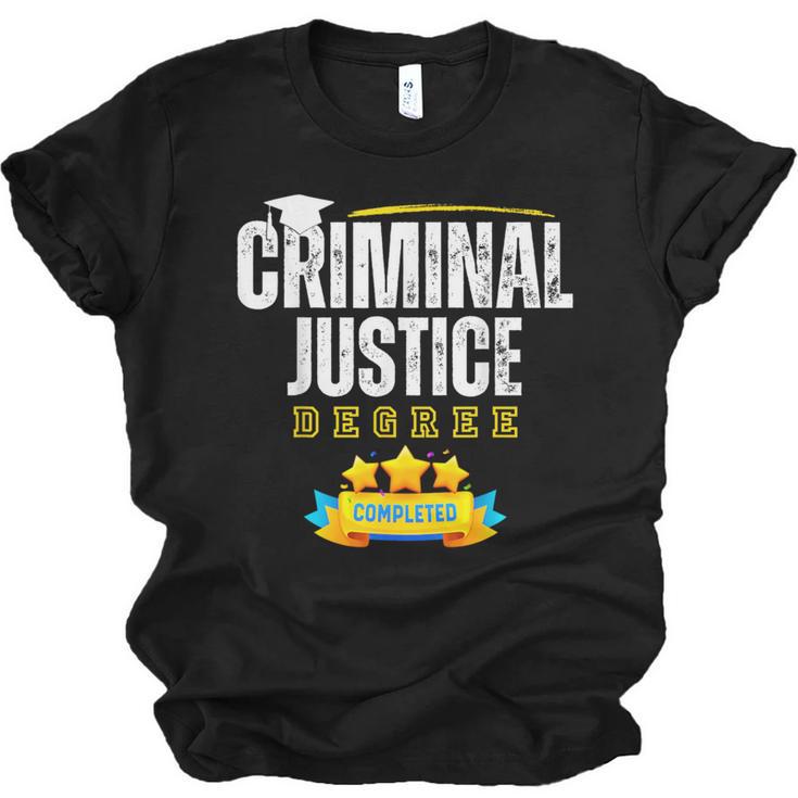 Criminal Justice Degree Graduation Senior Celebration Grad Unisex Jersey T-Shirt