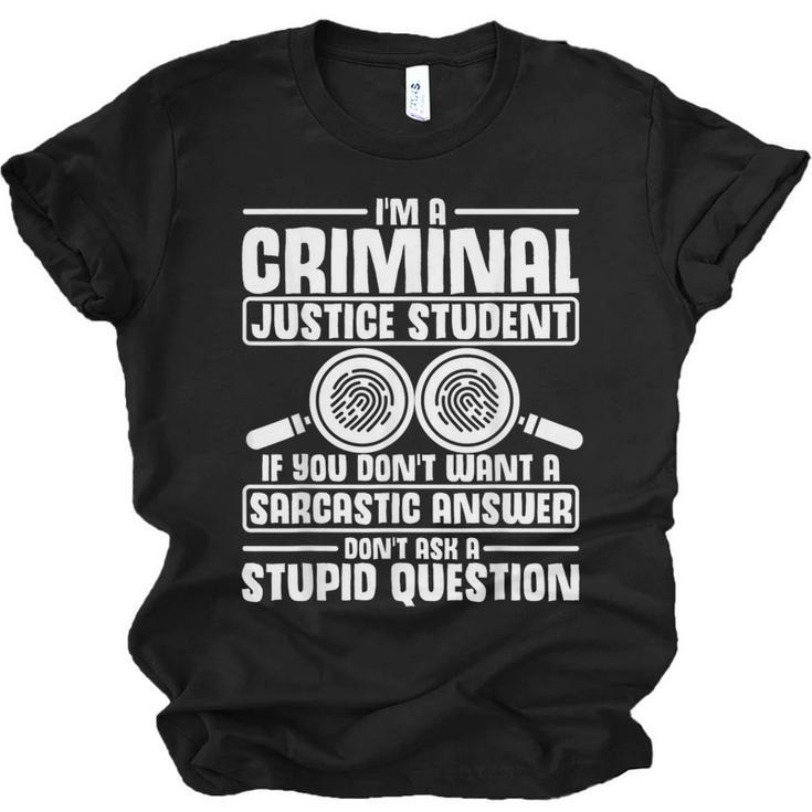 Criminal Justice Degree Graduation Criminal Justice Student Unisex Jersey T-Shirt