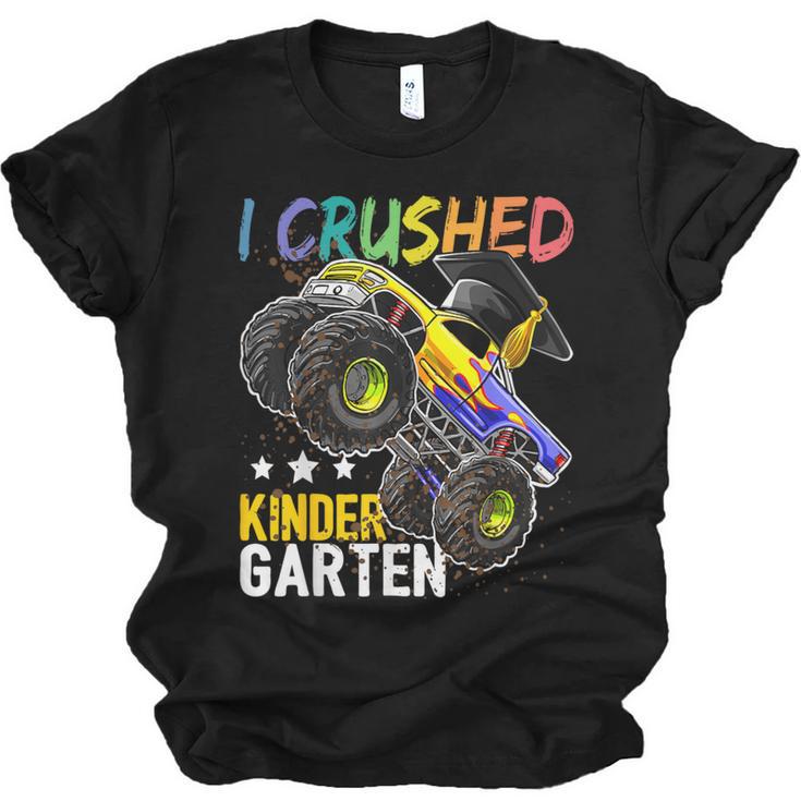 I Crushed Kindergarten Monster Truck Graduation Boys Small Unisex Jersey T-Shirt