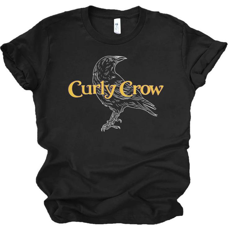 Curly Crow Art And Books Logo Unisex Jersey T-Shirt