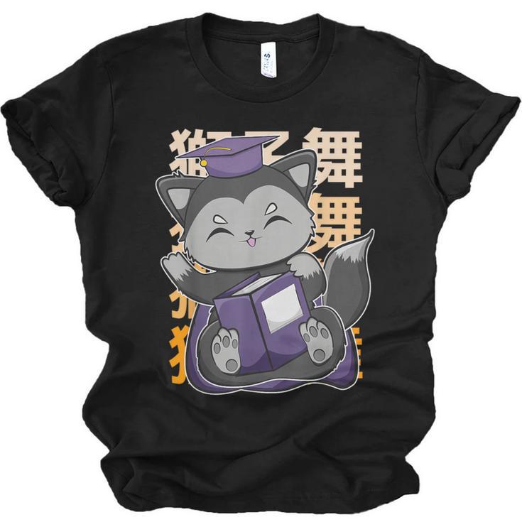 Cute Anime Fox Graduate Of A Class For Graduation Unisex Jersey T-Shirt