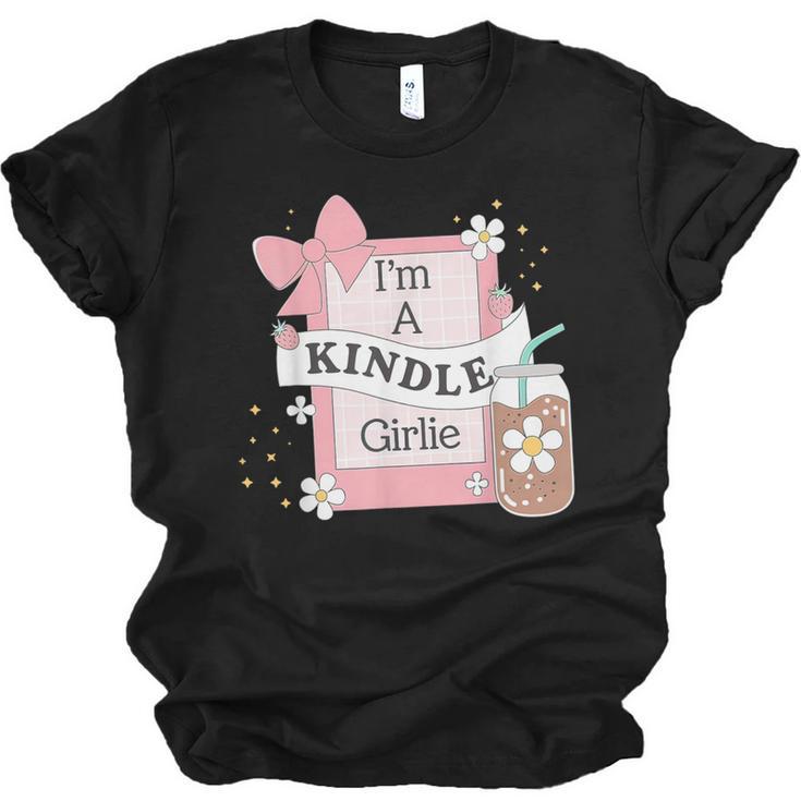 Cute Bookish Kindle Girlie Nerdy Read Book Lover Girl Women Unisex Jersey T-Shirt
