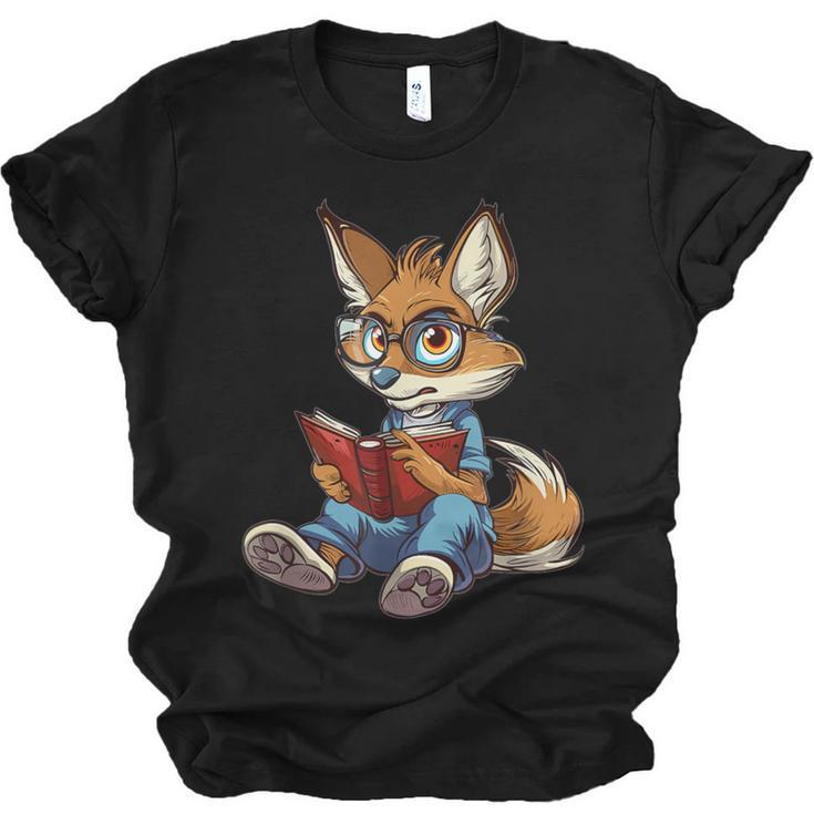 Cute Coyote With Book I Kids Coyote Unisex Jersey T-Shirt