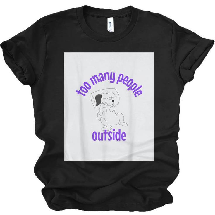 Cute Puppy With a Quote For Introverts Unisex Jersey T-Shirt