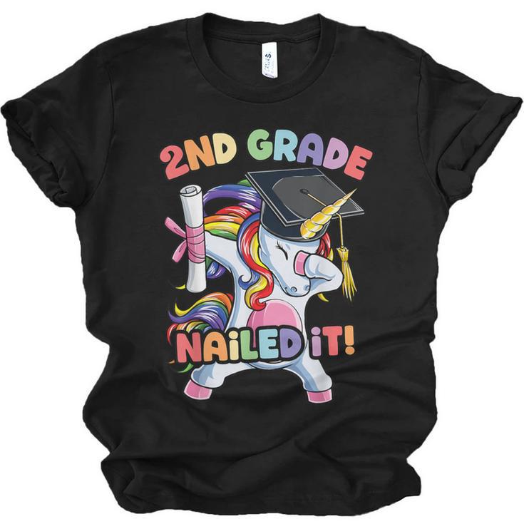 Dabbing 2nd Grade Unicorn Graduation Class Of 2021 Nailed It Unisex Jersey T-Shirt