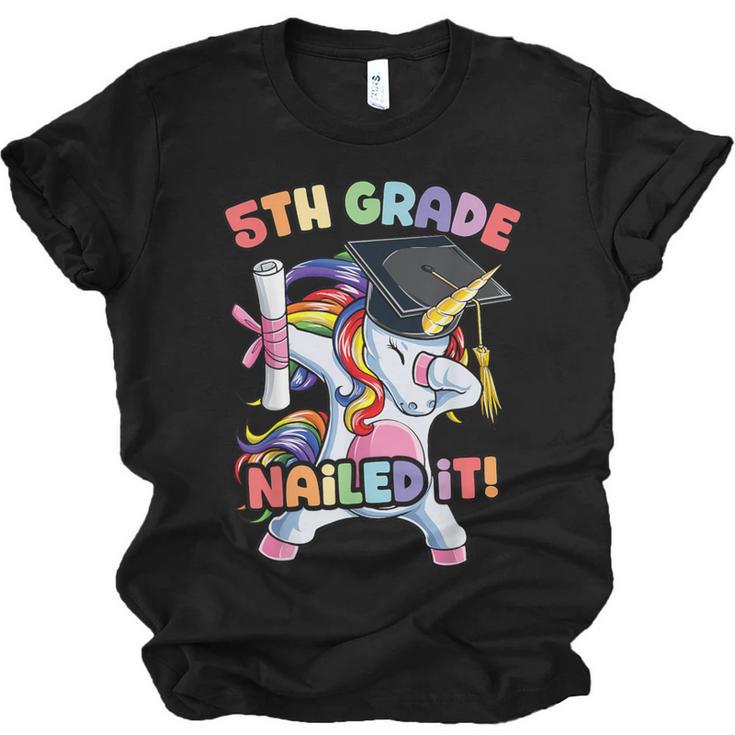 Dabbing 5th Grade Unicorn Graduation Class Of 2020 Nailed It Unisex Jersey T-Shirt