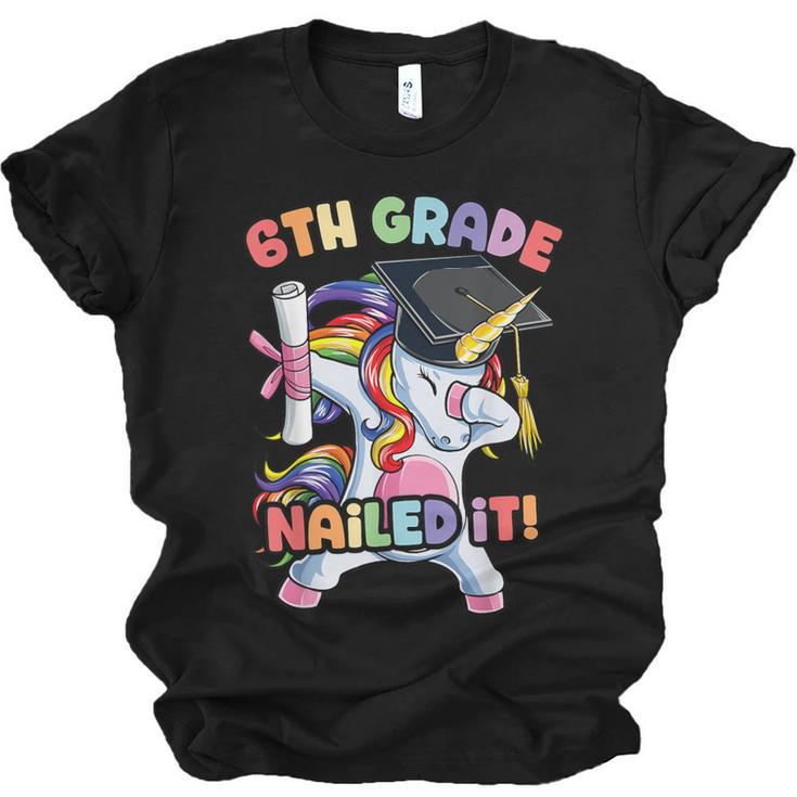 Dabbing 6th Grade Unicorn Graduation Class Of 2020 Nailed It Unisex Jersey T-Shirt