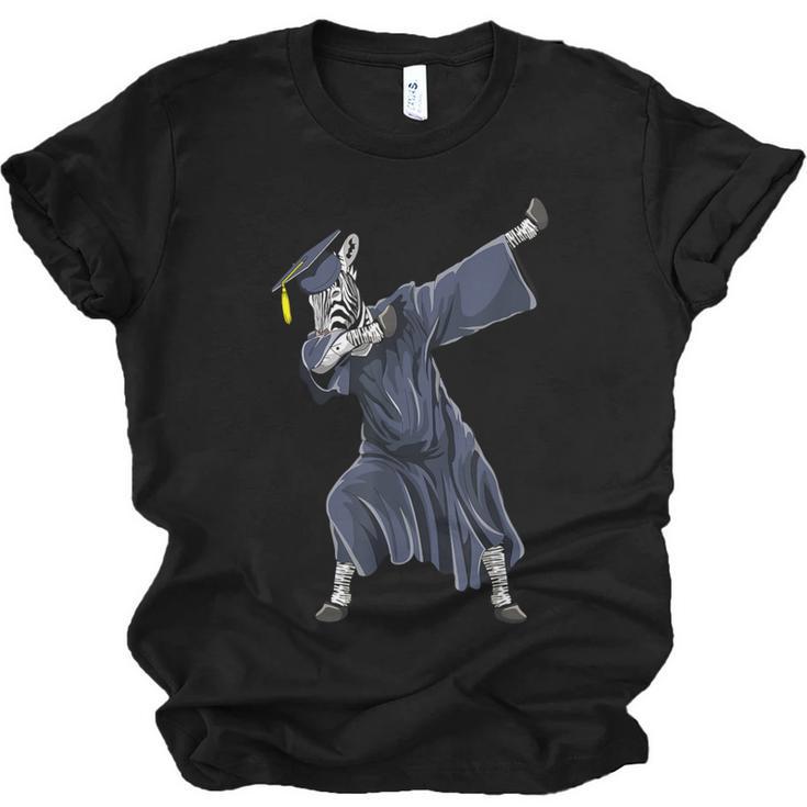 Dabbing Graduate Zebra Team Mascot Graduation Senior Shirt Unisex Jersey T-Shirt